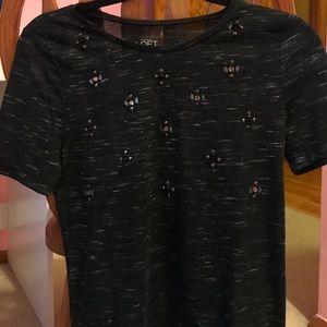 Black Embellished Top